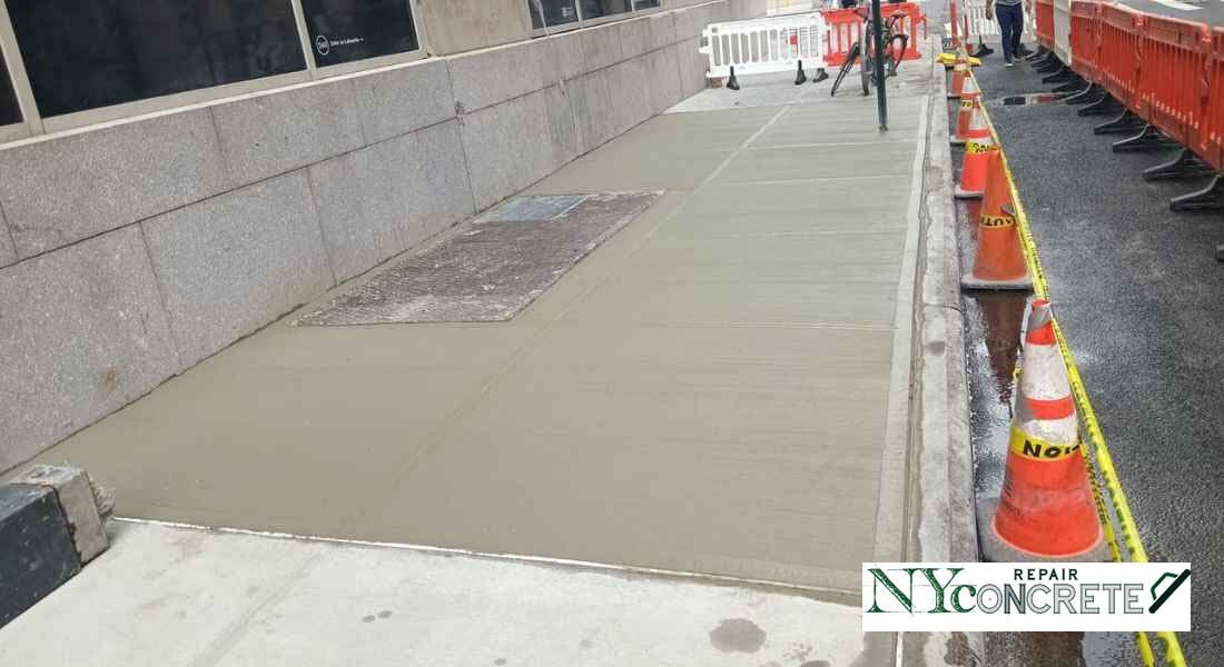 Concrete Sidewalk Is Damaged by Water